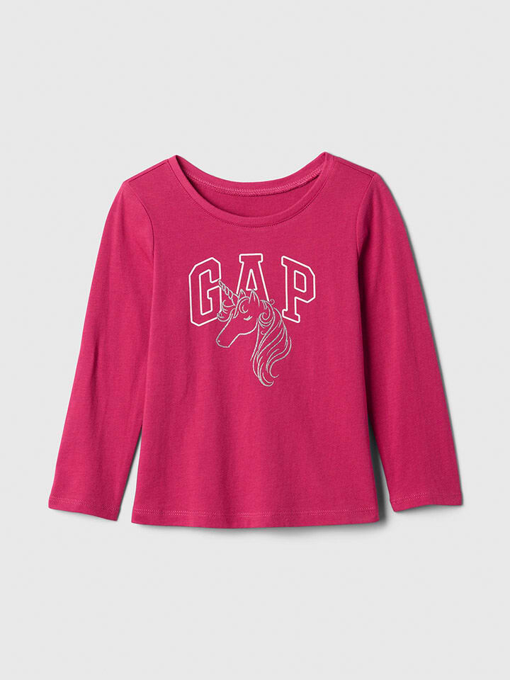 

Лонгслив GAP Longsleeve, розовый