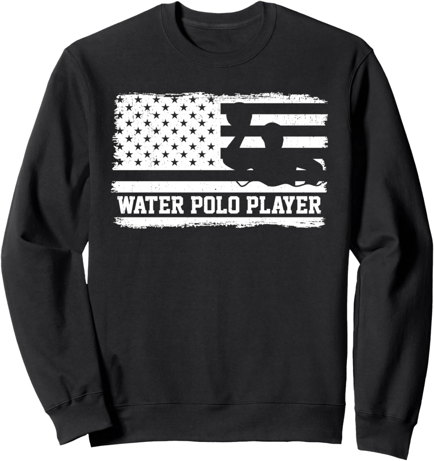

Американский флаг игрока в водное поло, толстовка игрока в водное поло Water Polo Game Waterpolo Player, черный