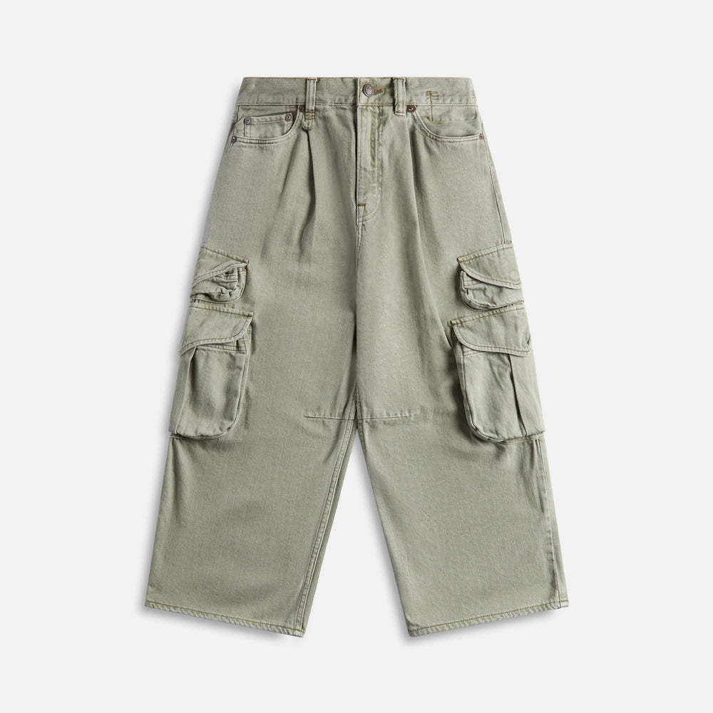 

Брюки R13 Cropped Multi Pocket Cargo Jeans, цвет Olive Green Garment