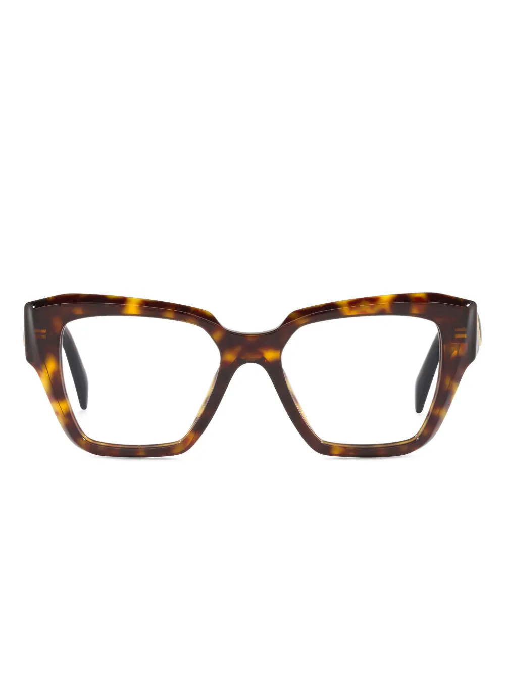 

Очки в геометричной оправе Prada Eyewear, коричневый