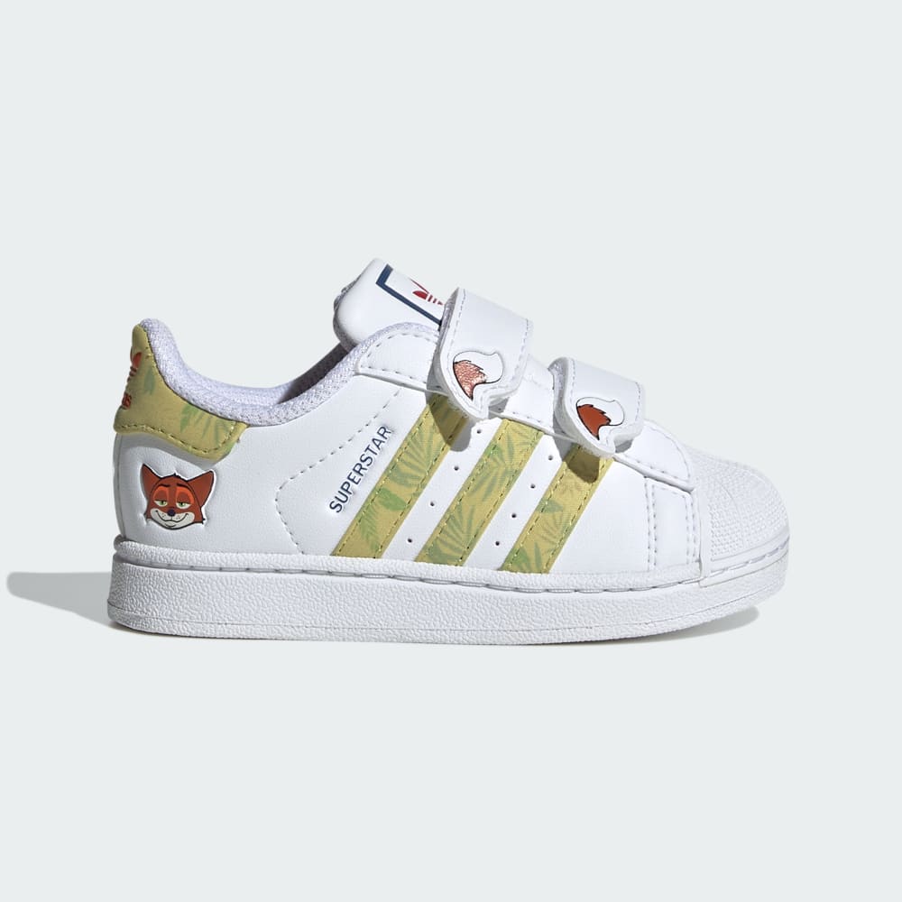 

Кроссовки Adidas Disney Zootopia Superstar II Comfort Closure Shoes Kids, цвет Cloud White/Green/Linen Green