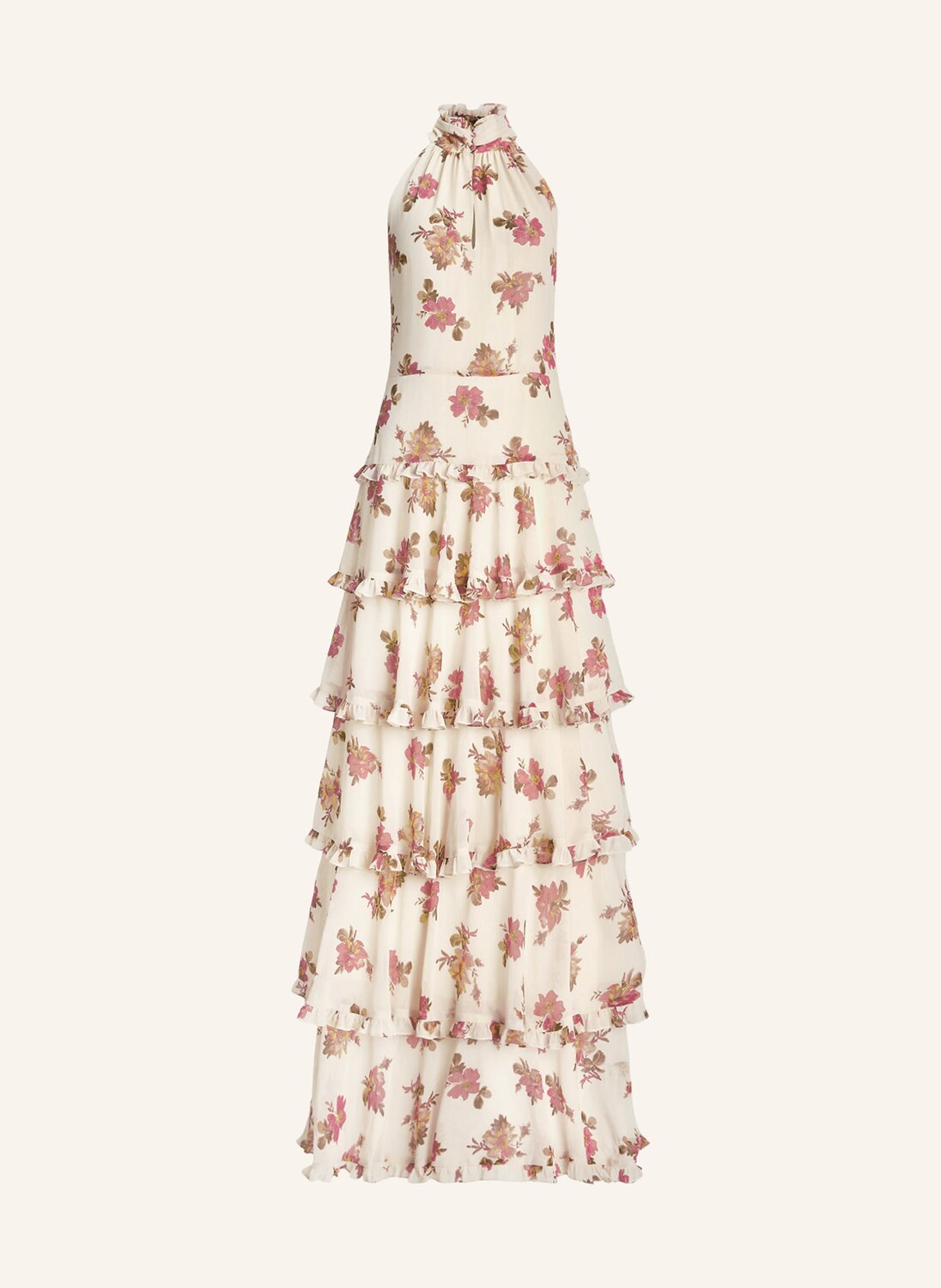 

Вечернее платье Sanura с рюшами Lauren Ralph Lauren, бежевый