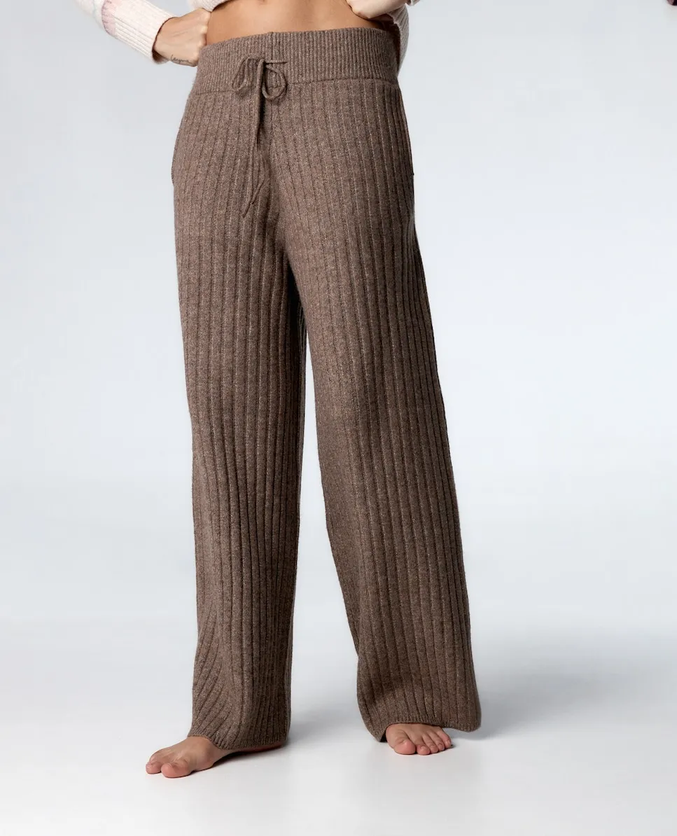 

Вязаные брюки с высокой талией Black Limba, коричневый