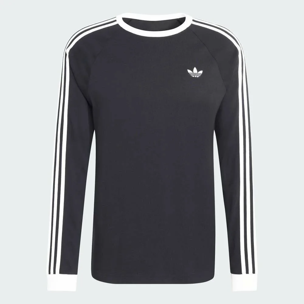 Футболка с длинным рукавом с тремя полосками Adidas, black — фото 4