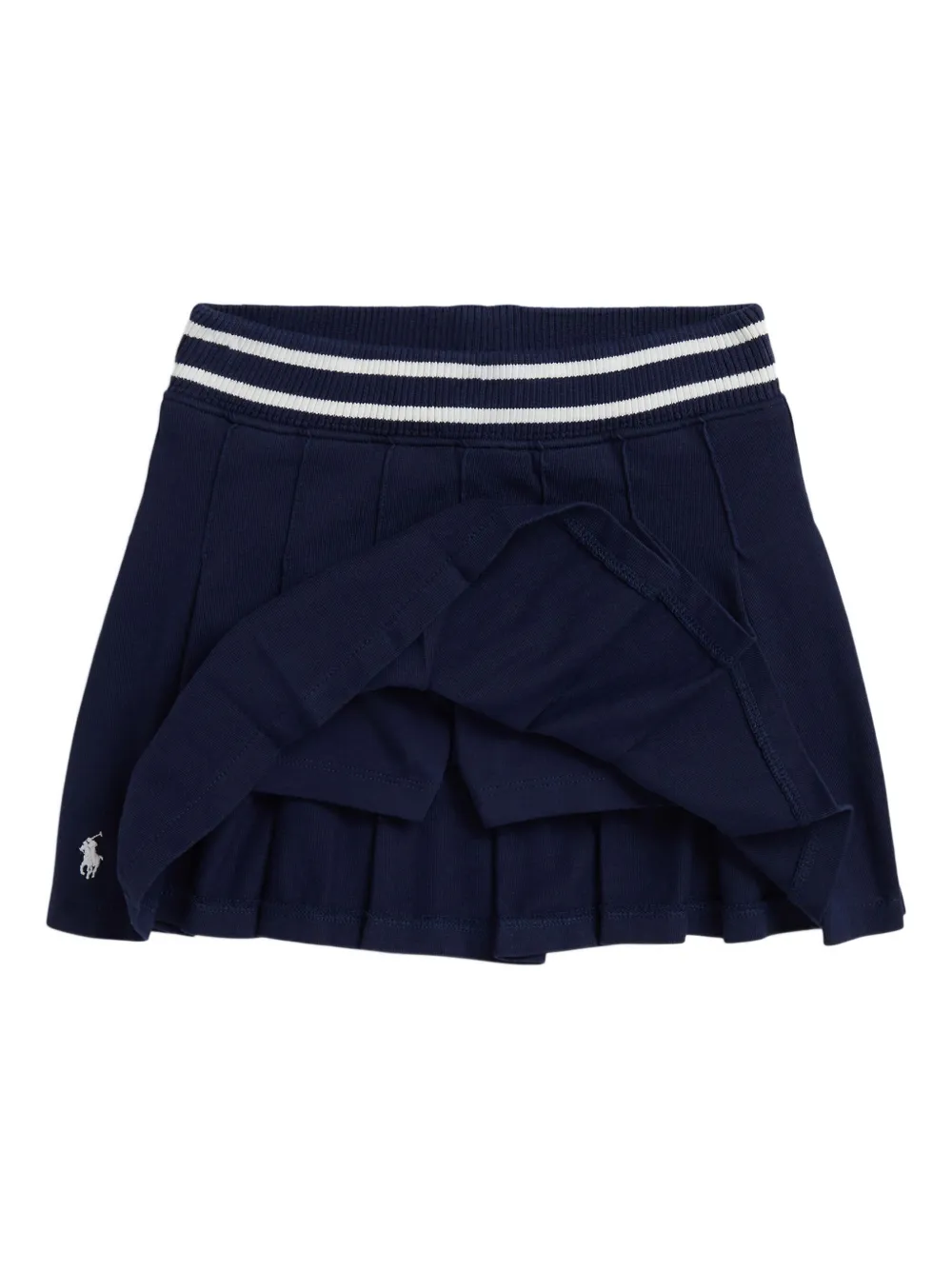 

Плиссированная юбка с поясом в рубчик POLO RALPH LAUREN KIDS, синий