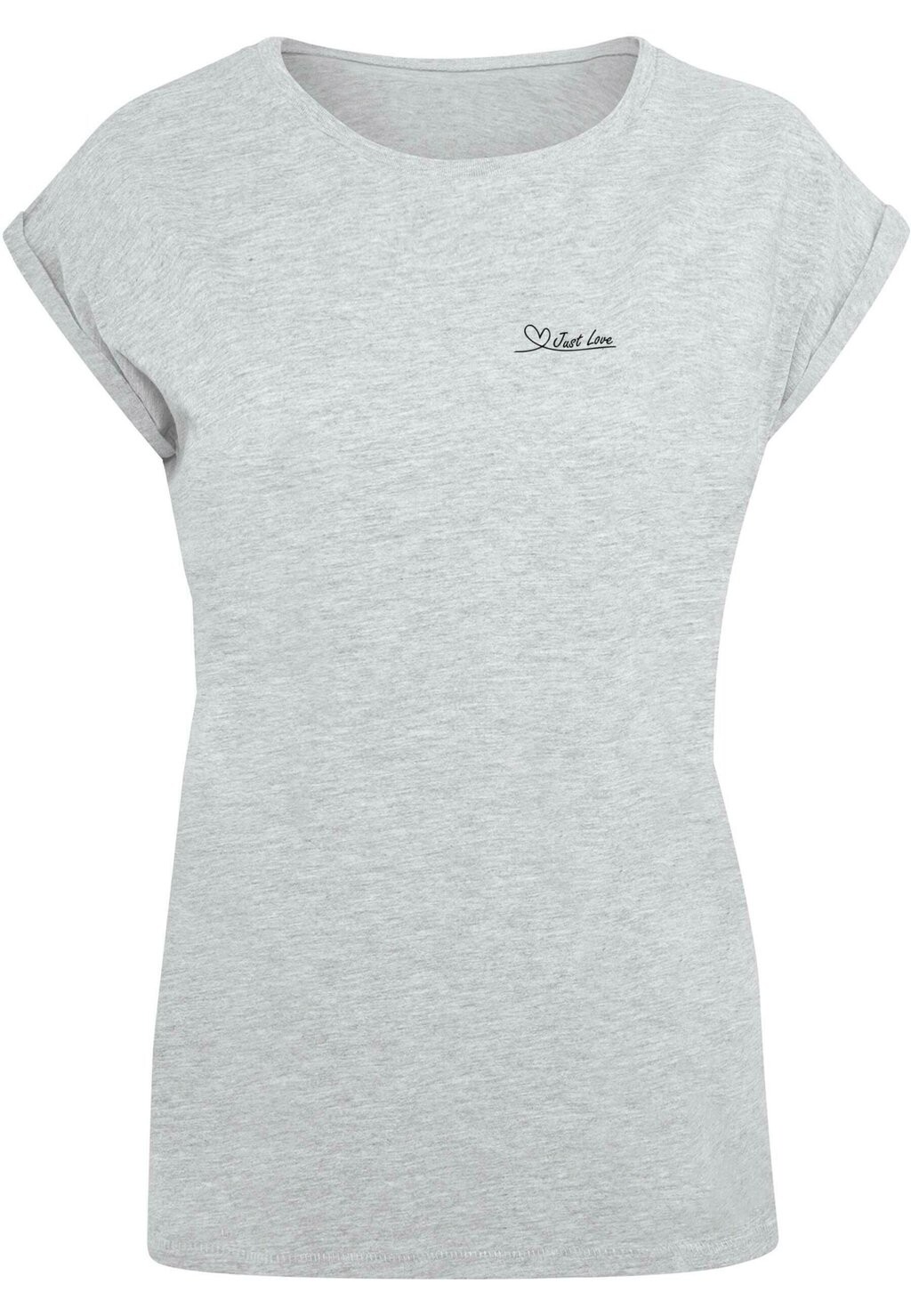 

Базовая футболка JUST LOVE EXTENDED SHOULDER Merchcode, серый
