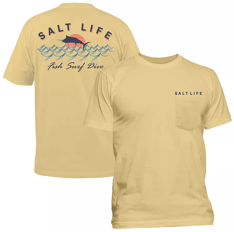 

Мужская футболка Salt Life с закатом, цвет Golden Haze