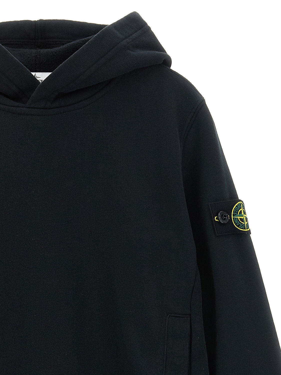 Толстовка с нашивкой-логотипом Stone Island Junior, черный — фото 3