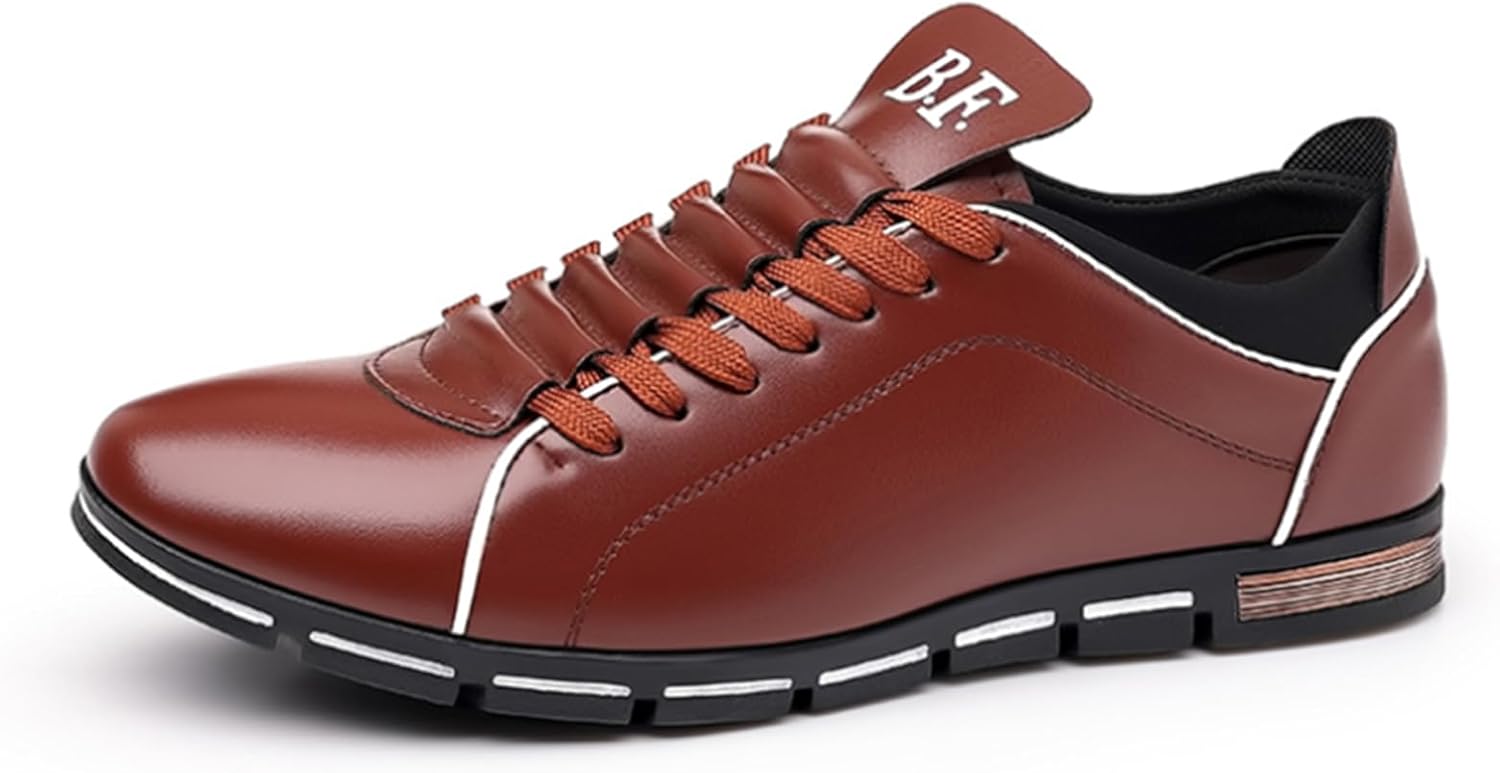 

Мужские кроссовки для вождения, модные прогулочные туфли, комфортные кроссовки на шнуровке, деловые повседневные туфли, свадебные офисные туфли Nigxwns, коричневый