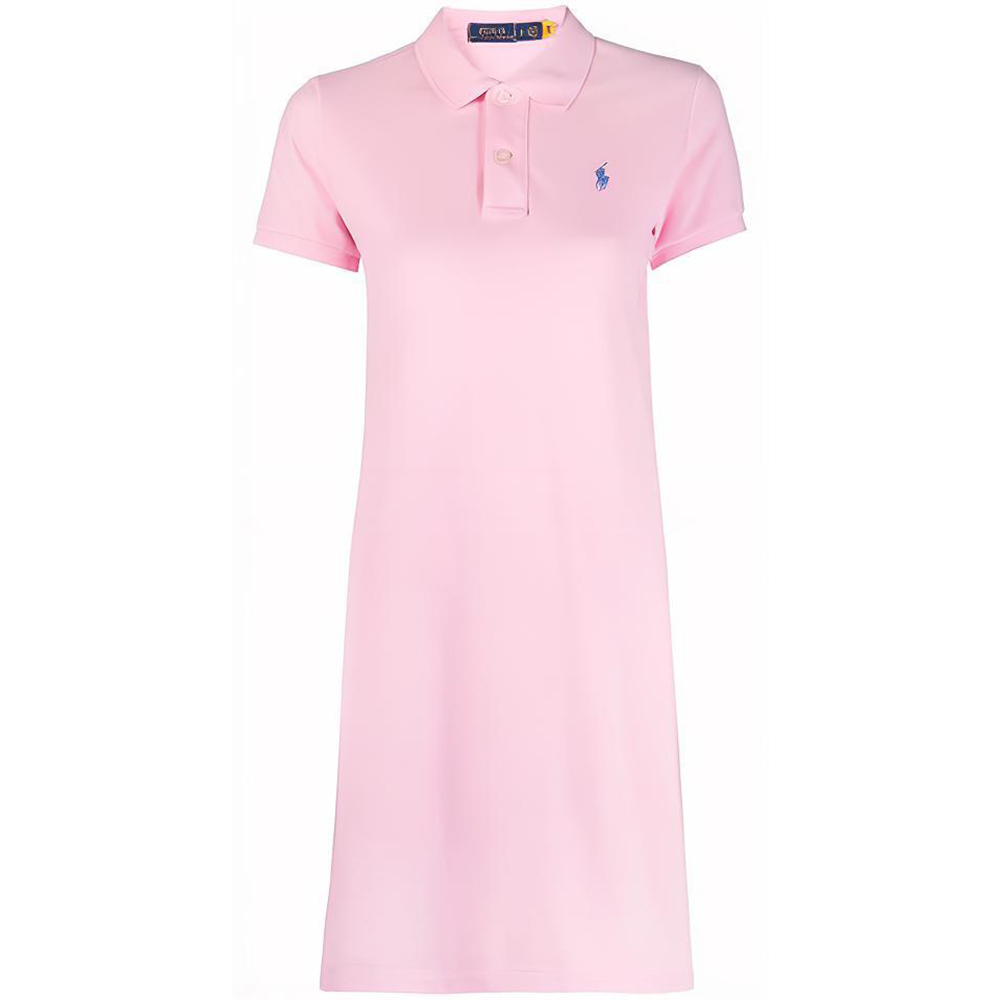 

Polo Ralph Lauren Базовое сетчатое поло с коротким рукавом, повседневное платье розового цвета