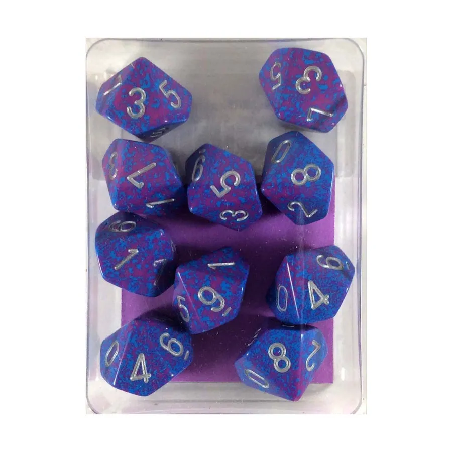 

d10 Серебряная Тетра (10), Dice - Speckled - d10 & d20 (Chessex)