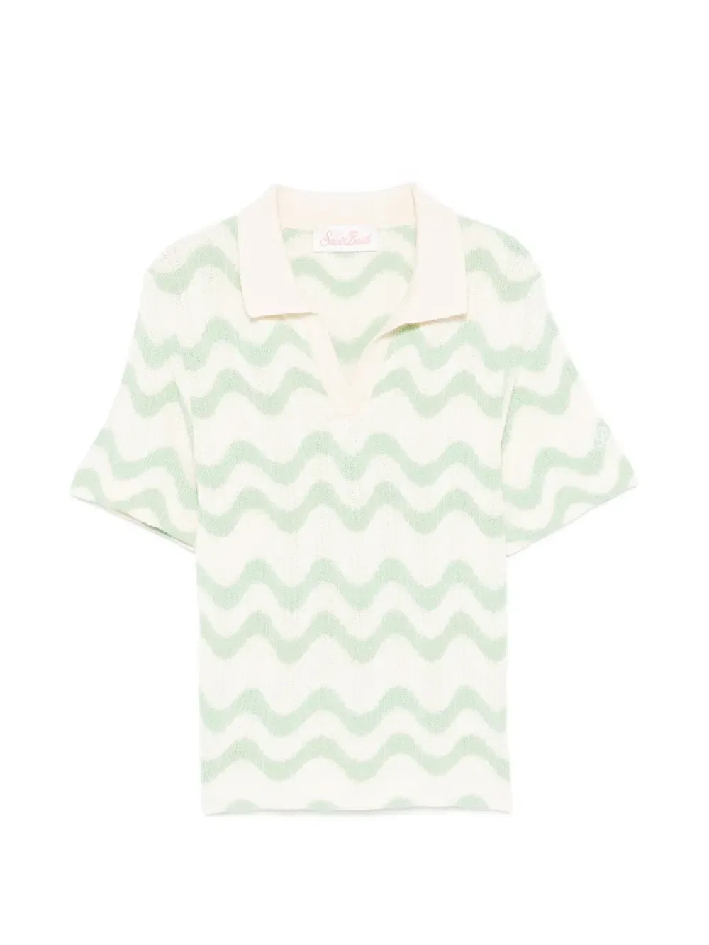 Вязаный топ с узором MC2 Saint Barth Kids, бежевый