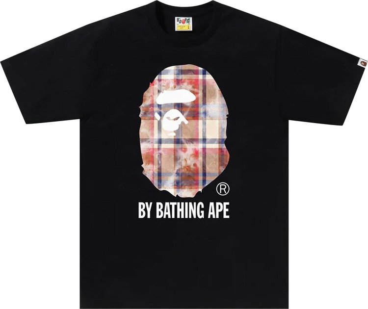 

Футболка BAPE Bleach Check By Bathing Ape 'Black', черный