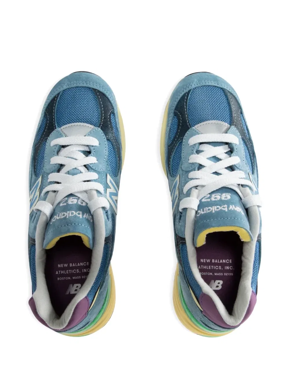 Кроссовки 992 в многослойном дизайне New Balance, синий — фото 3