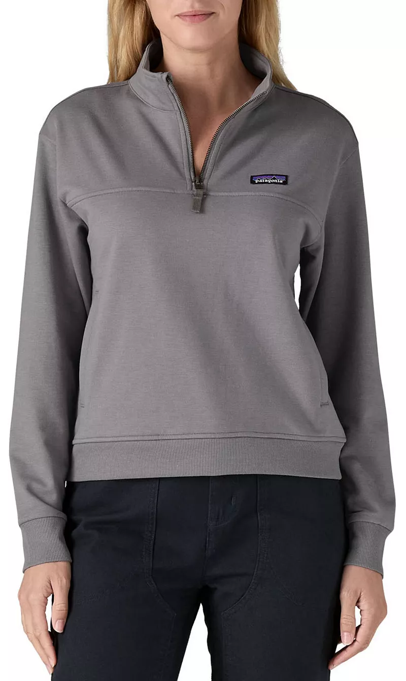 

Женский пуловер Patagonia Ahnya с молнией 1/4, цвет Noble Grey