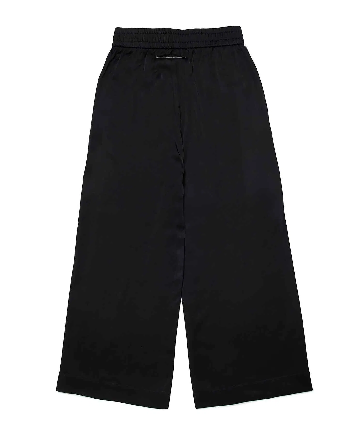 Женские брюки MM6 Maison Margiela с логотипом, широкие чёрные — фото 2