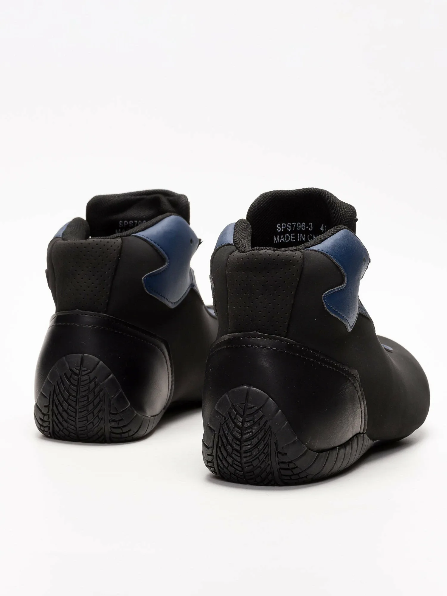 Высокие кроссовки, обувь для вождения SVEC, Black x Navy — фото 4