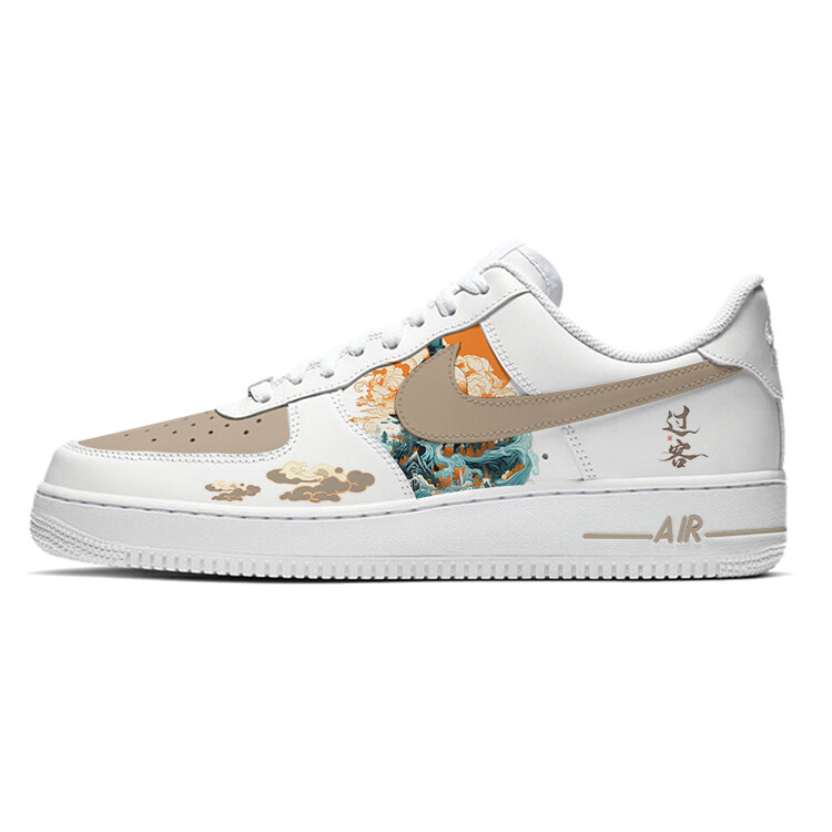 

Кроссовки Nike Air Force 1 Skateboarding Shoes Men Low-top White/Brown, белый
