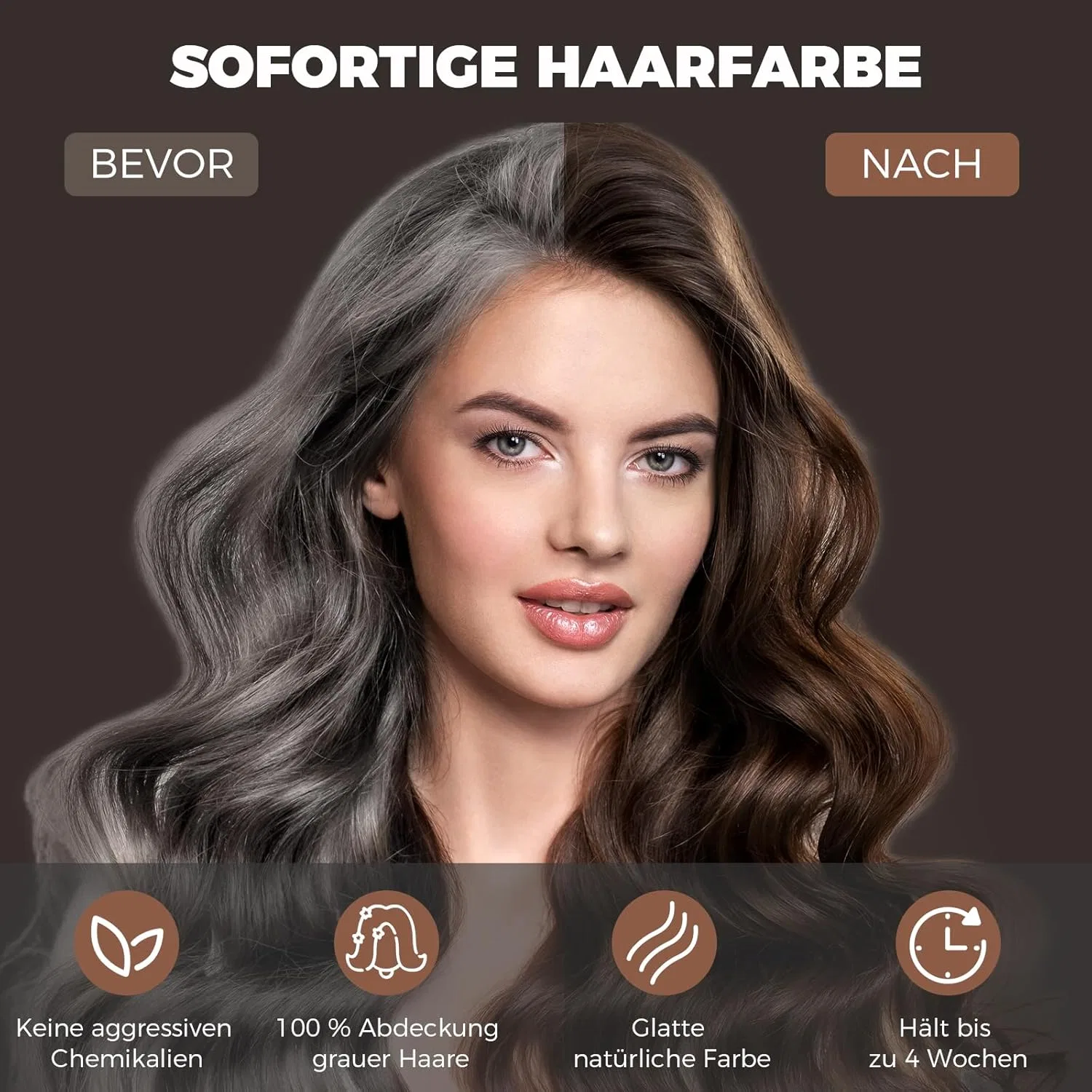 Шампунь-краска для волос Dark Brown Yourtone, Dark Brown — фото 2