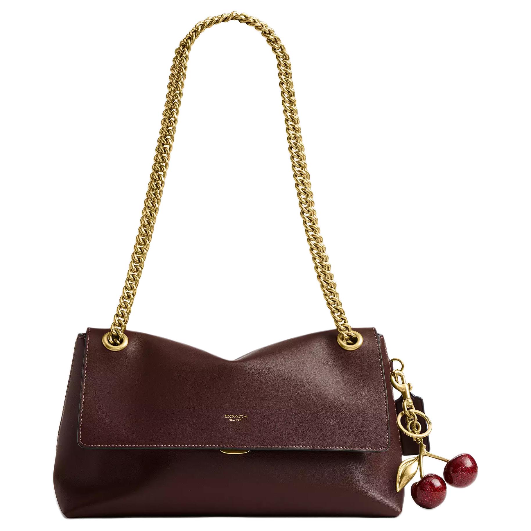 

COACH Шоппер из коровьей кожи Chelsea, большая сумка через плечо для женщин Maple Brown