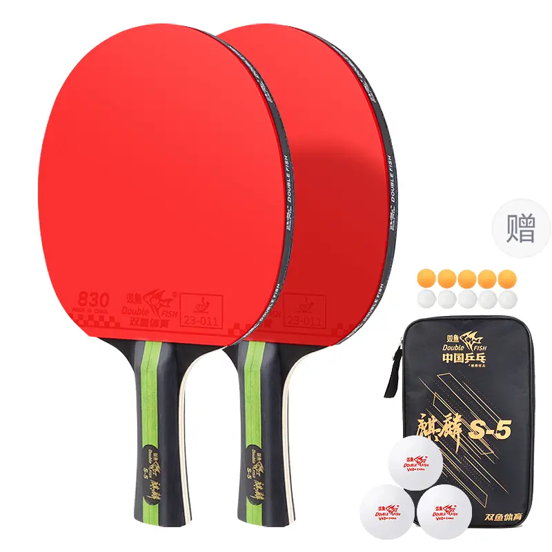 

DOUBLE FISH Набор ракеток для настольного тенниса DOUBLEFISH All Wood Black/Red