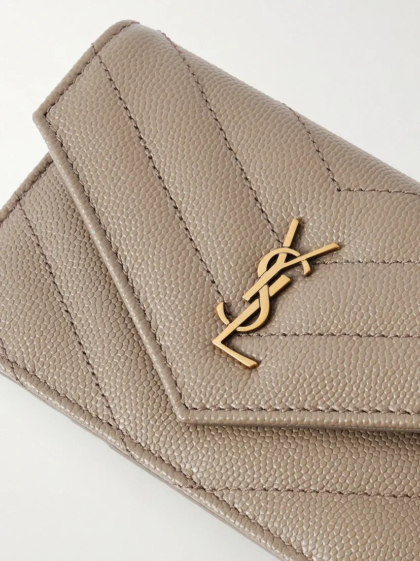 Кошелек "Cassandra" из стеганой кожи SAINT LAURENT — фото 3