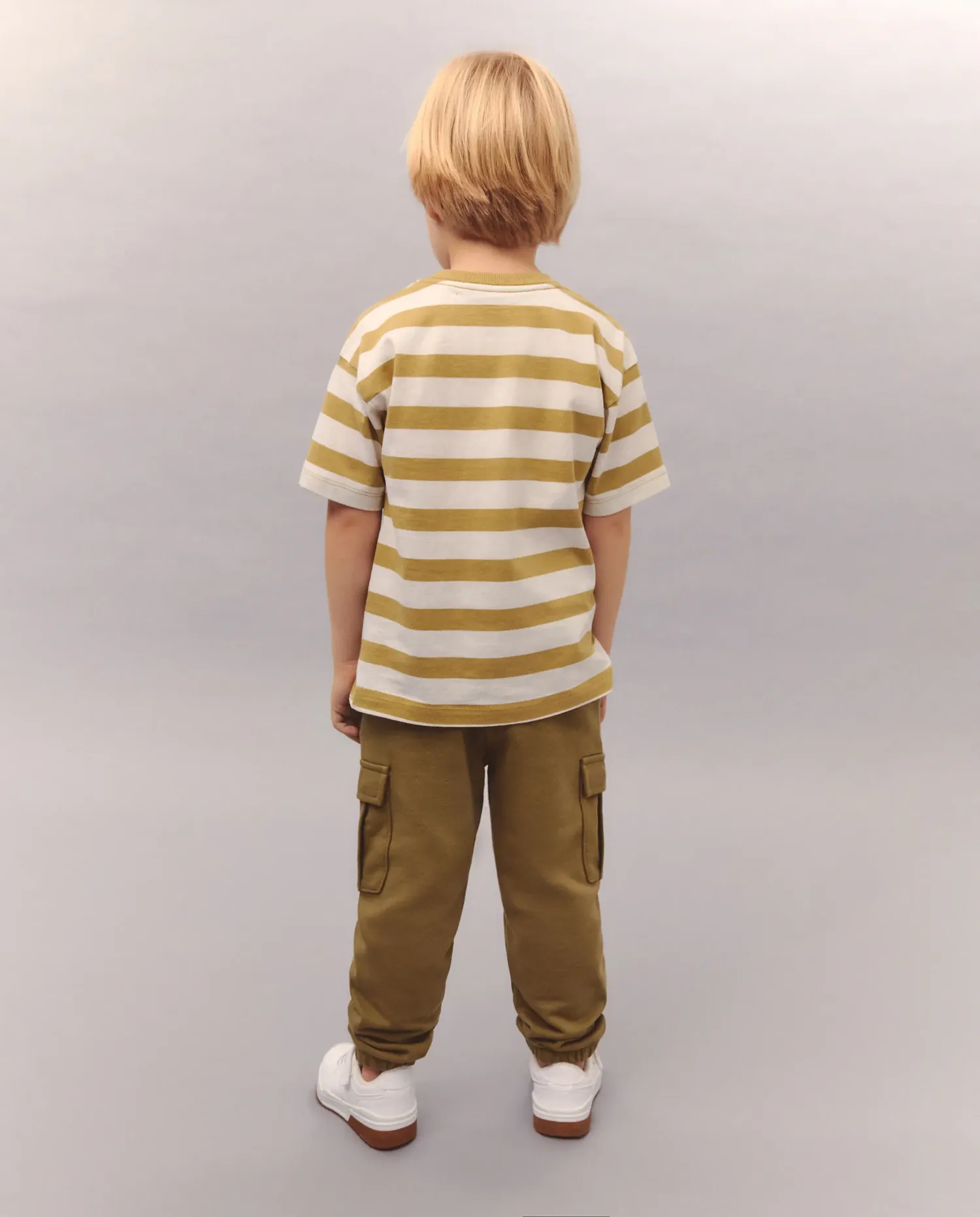 Мальчишечьи спортивные штаны карго из флиса Kids El Corte Inglés, хаки — фото 3