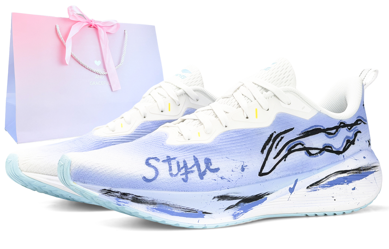 

Li-Ning Li Ning Wuyue, износостойкие и нескользящие низкие кроссовки для бега, мужские, Violet