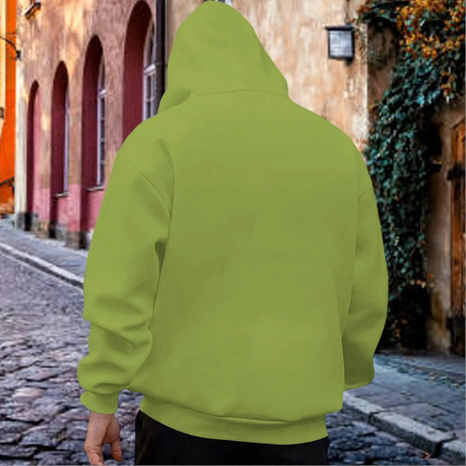 Толстовка с капюшоном Pullover для мужчин, Casual, свободный крой — фото 3
