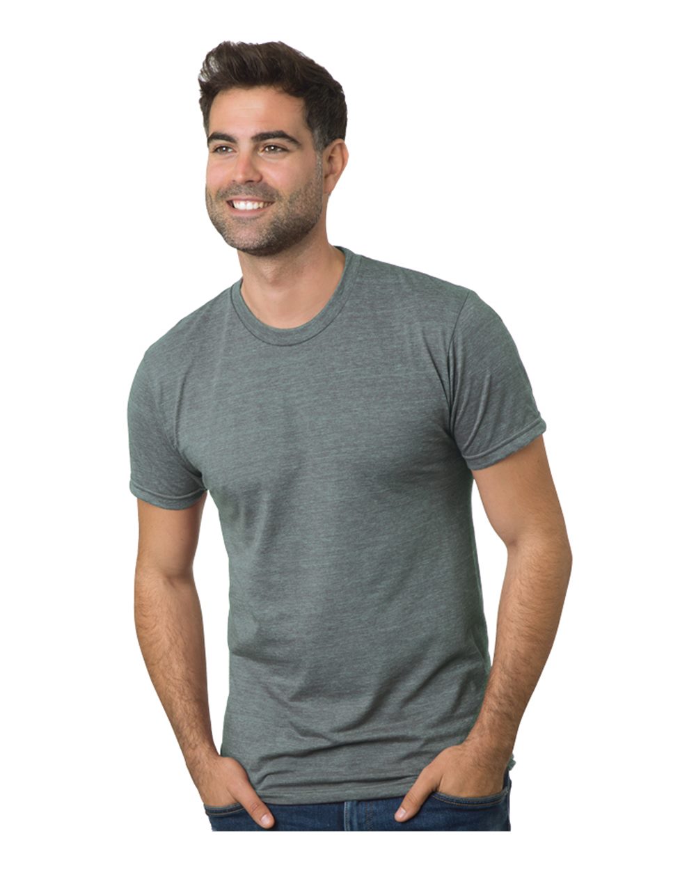 

Футболка Triblend Bayside, цвет tri athletic grey
