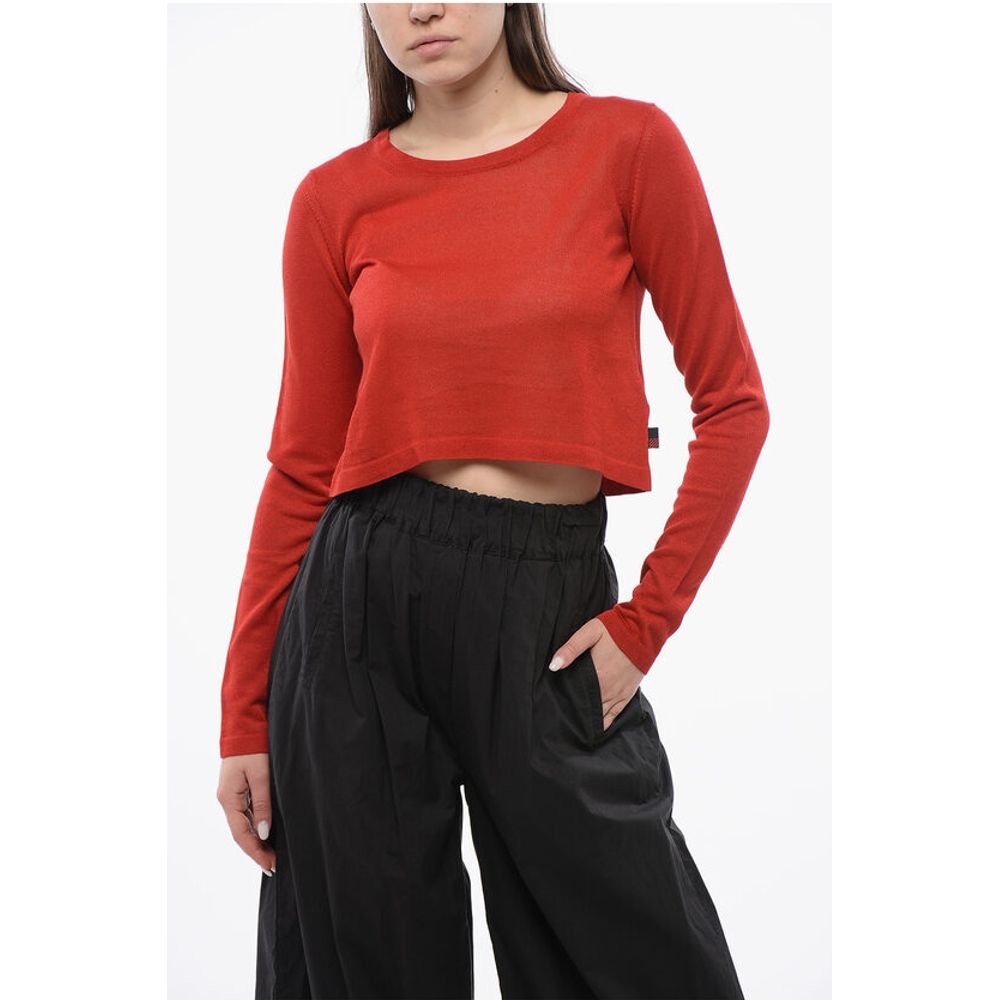 

Укороченный свитер из вискозной смеси с круглым вырезом Woolrich, Red