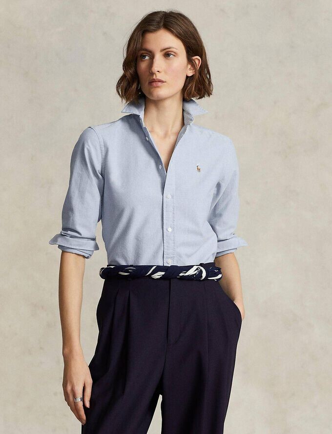 Рубашка-Блузка Polo Ralph Lauren, синий — фото 3