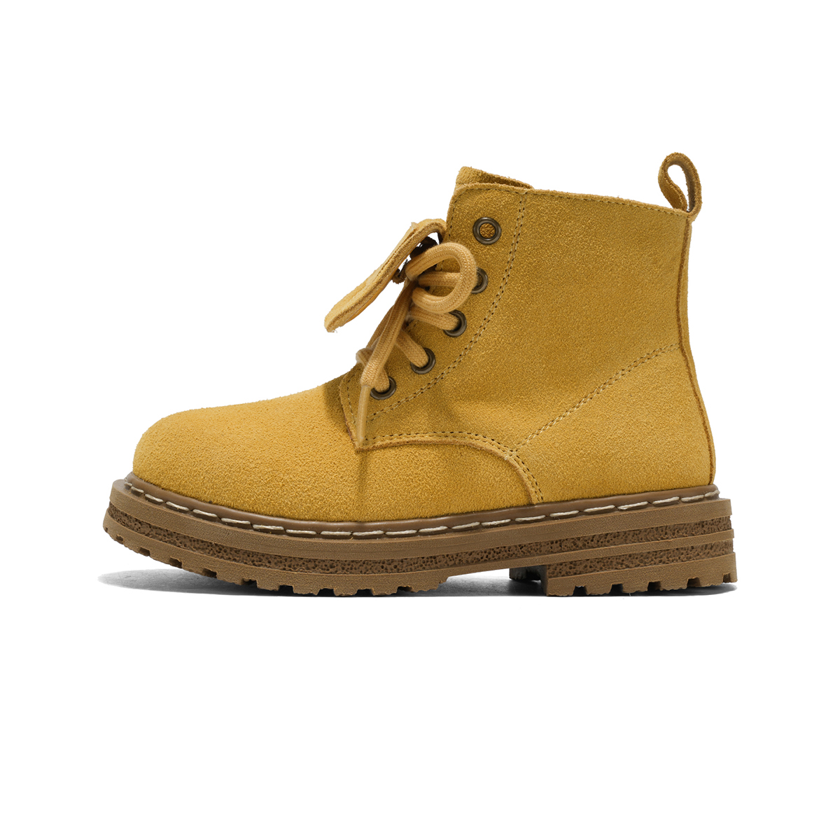 

Детские кожаные ботинки с высоким берцем, устойчивые к ударам и истиранию LEE KIDS, желтый