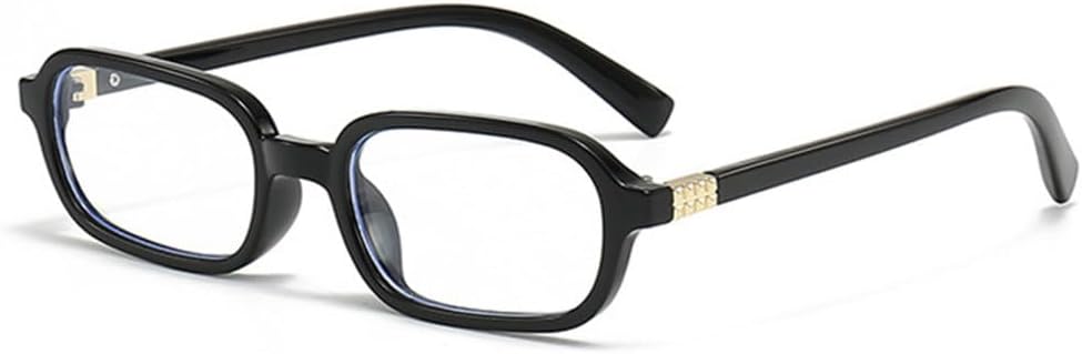 

Модные маленькие прямоугольные солнцезащитные очки для женщин с защитой от УФ-излучения UV400, ретро-оправа с прозрачными линзами, оправа для мужских очков MTZJH, Black Clear