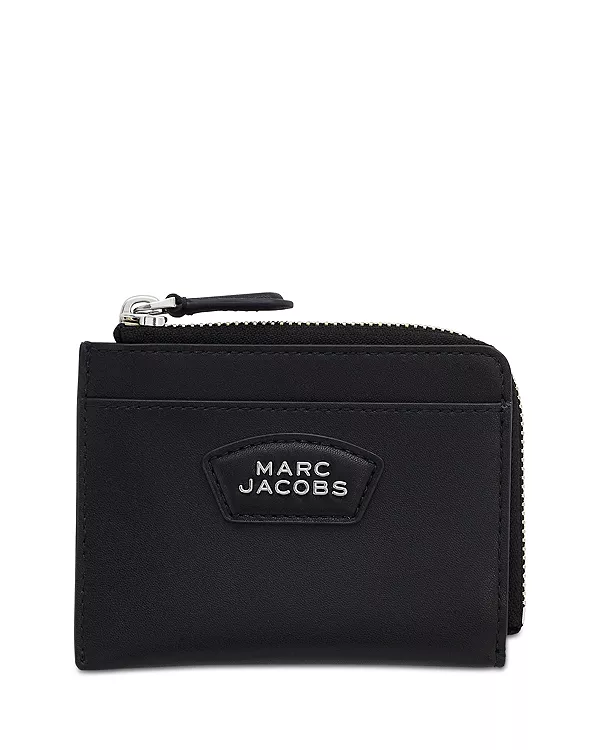 

Повседневный кожаный кошелек на молнии сверху Marc Jacobs, черный