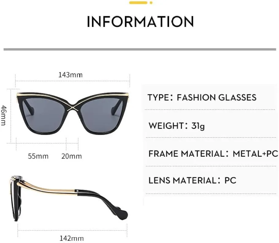 

Женские солнцезащитные очки LVTFCO Fashion Cat Eye в винтажном стиле с градиентным переходом цвета, роскошная оправа, защита от ультрафиолета UV400, White