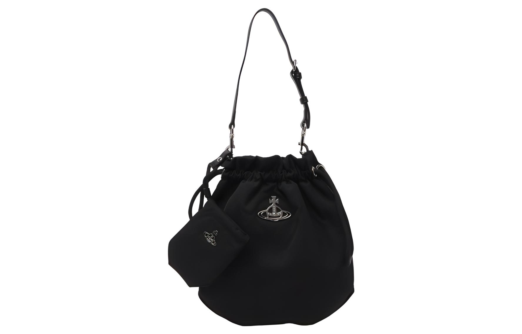 

Vivienne Westwood Переработанная полиуретановая женская сумка через плечо черная