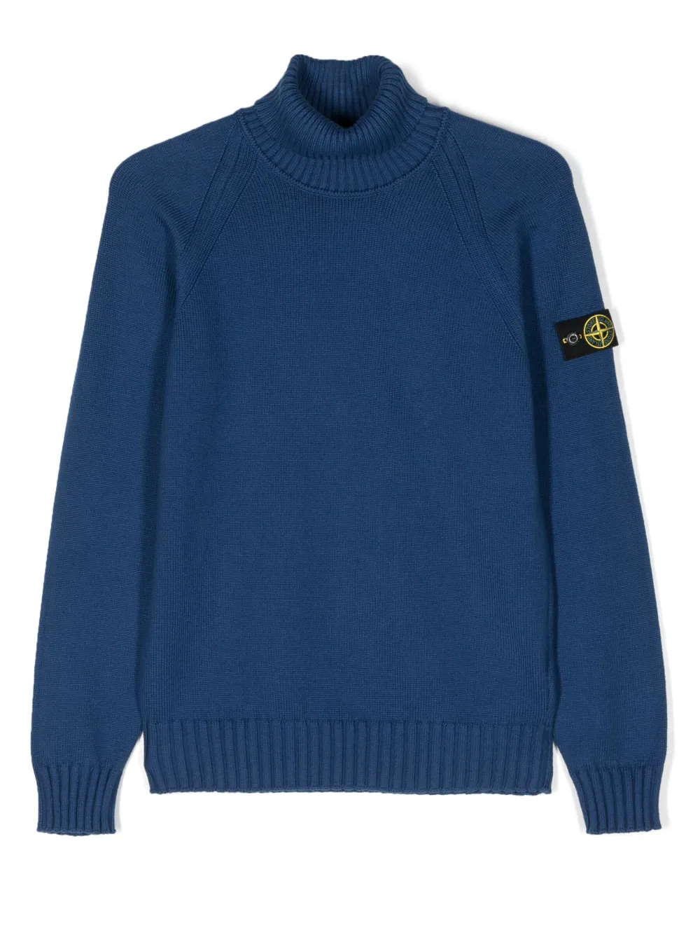 

Джемпер с высоким воротником и логотипом Compass Stone Island Junior, синий