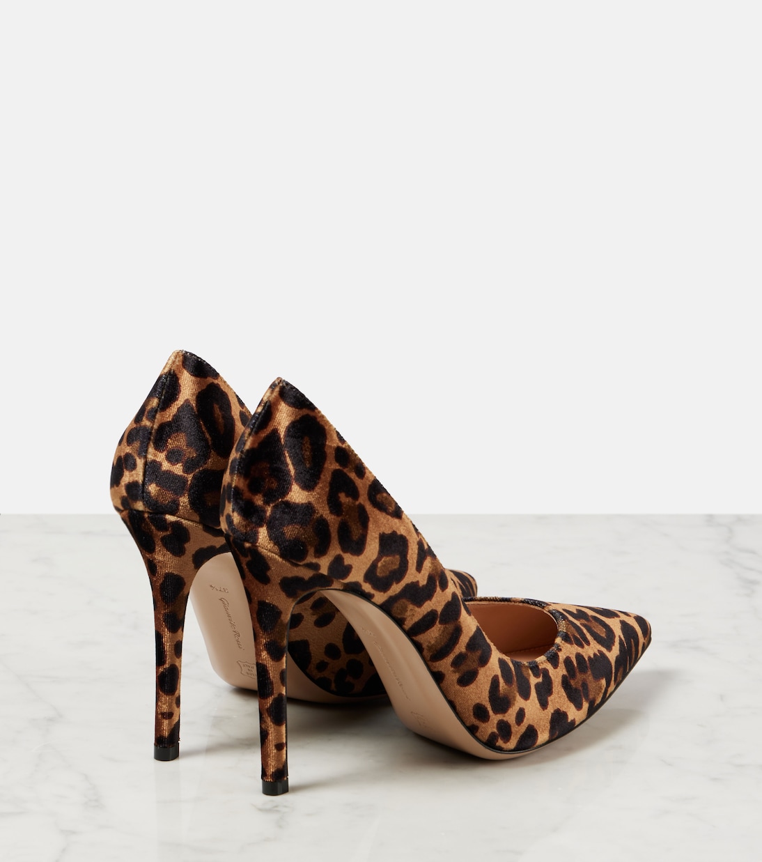 Бархатные туфли Gianvito 105 с леопардовым принтом Gianvito Rossi, Leopard Print — фото 2