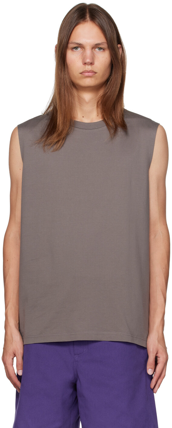 

Серая футболка с круглым вырезом Acne Studios, Mud grey