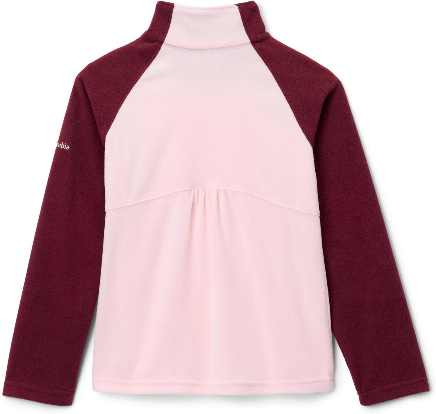 Columbia Girls Glacial Fleece Half Zip, Satin Pink/Rich Wine — фото 2
