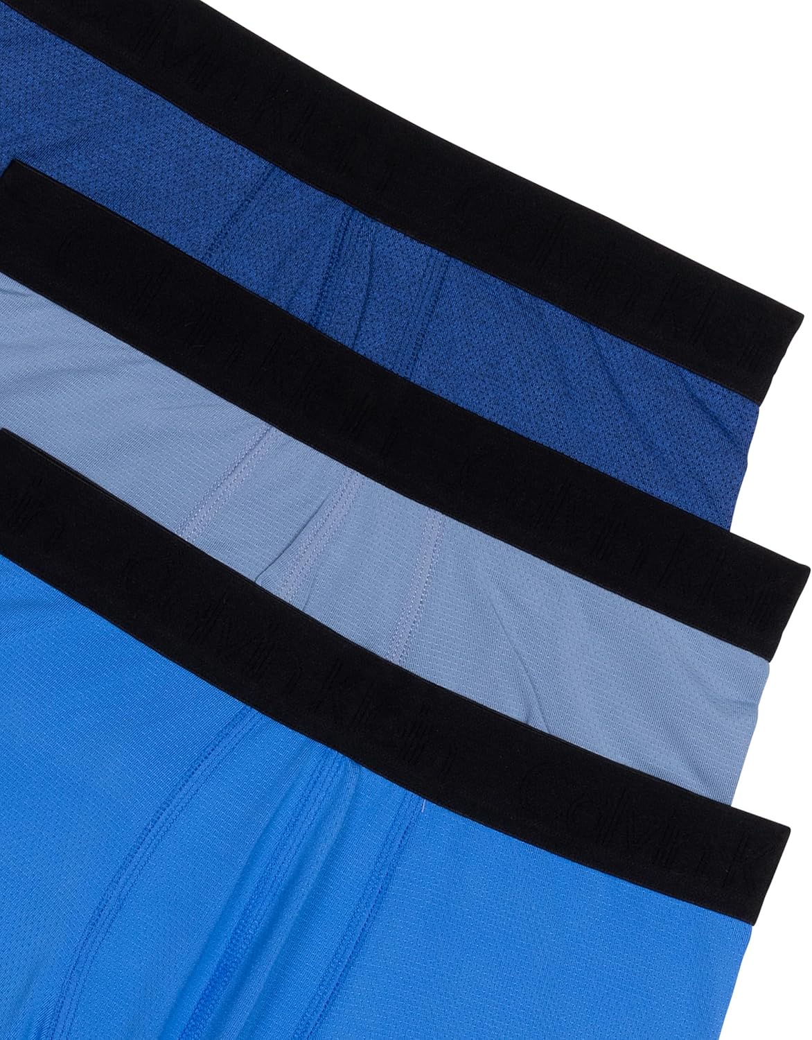 Комплект из 3 трусов-боксеров для мальчиков Calvin Klein Performance, Victoria Blue Heather/Faded Denim/Captains Blue — фото 2