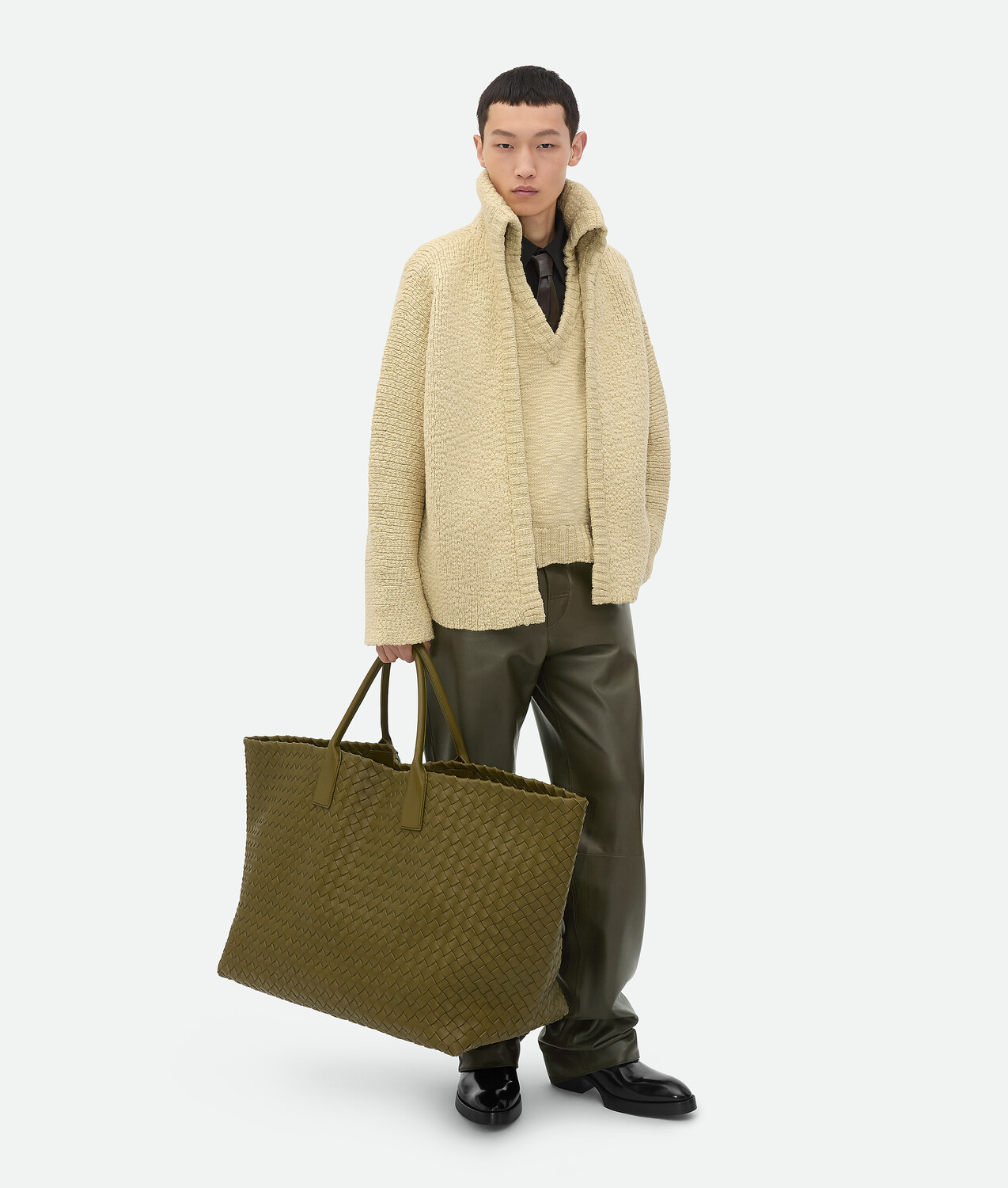 

Двухслойный кардиган из фактурной шерсти Bottega Veneta