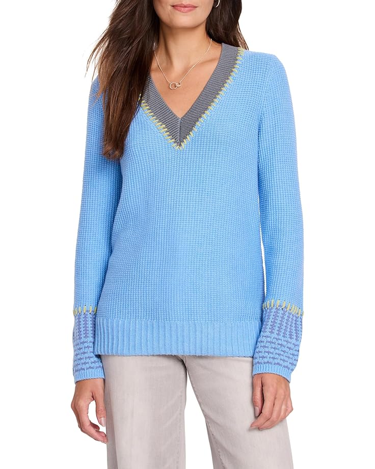 

Свитер NIC+ZOE Tipped Texture Sweater, цвет Blue Multi