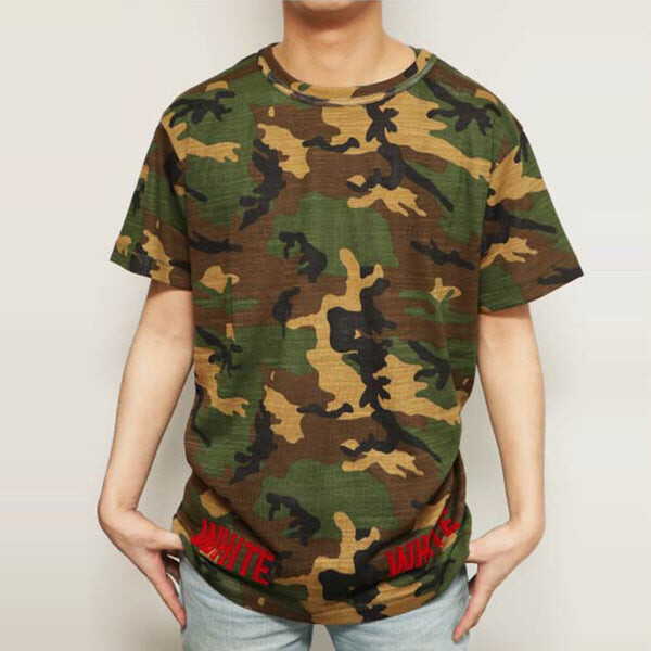 Футболка red short sleeve camouflage green Off-White, зеленый — фото 3
