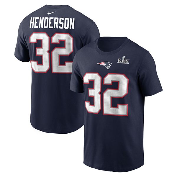 

Футболка с именем и номером Treveyon Henderson New England Patriots Super Bowl LX Nike