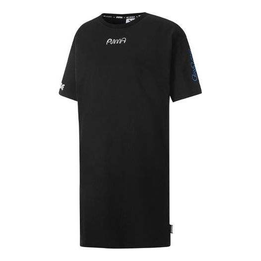 

Платье (WMNS) PUMA x Mr Doodle Crossover Casual Sports Breathable Short Sleeve Dress Black