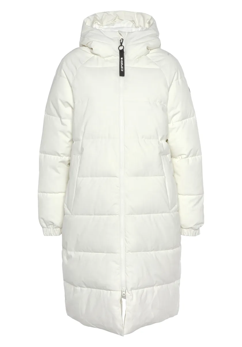

Стеганое пальто Icepeak "D OVERSIZE QUILTED COAT ADATA" с тонким логотипом на концах рукавов, белый