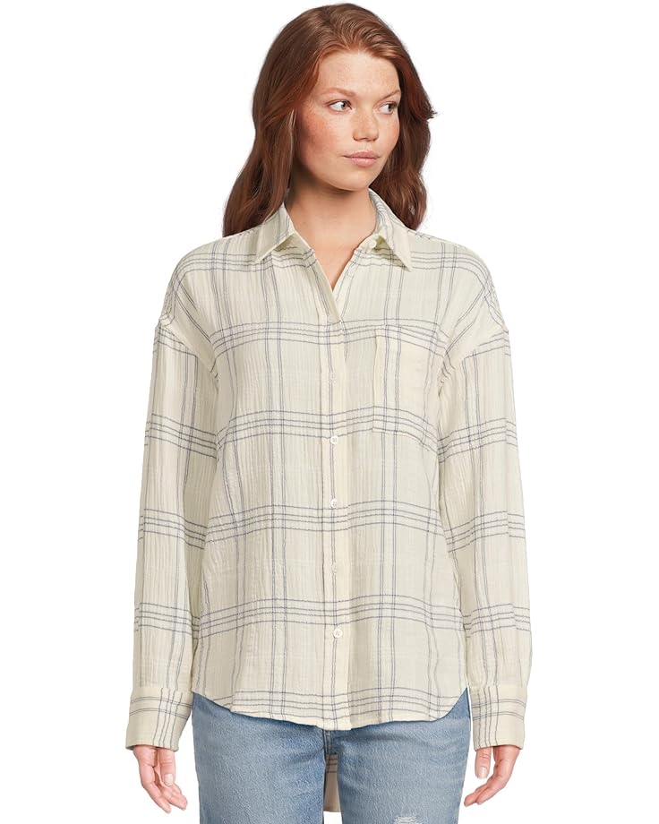 

Рубашка Faherty Dune Cotton Gauze Relaxed Shirt, цвет Blue Cove Plaid