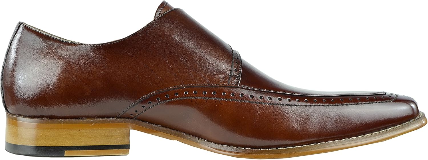Мужские классические кожаные лоферы Moda Di Raza для делового стиля, Cognac-ii — фото 3